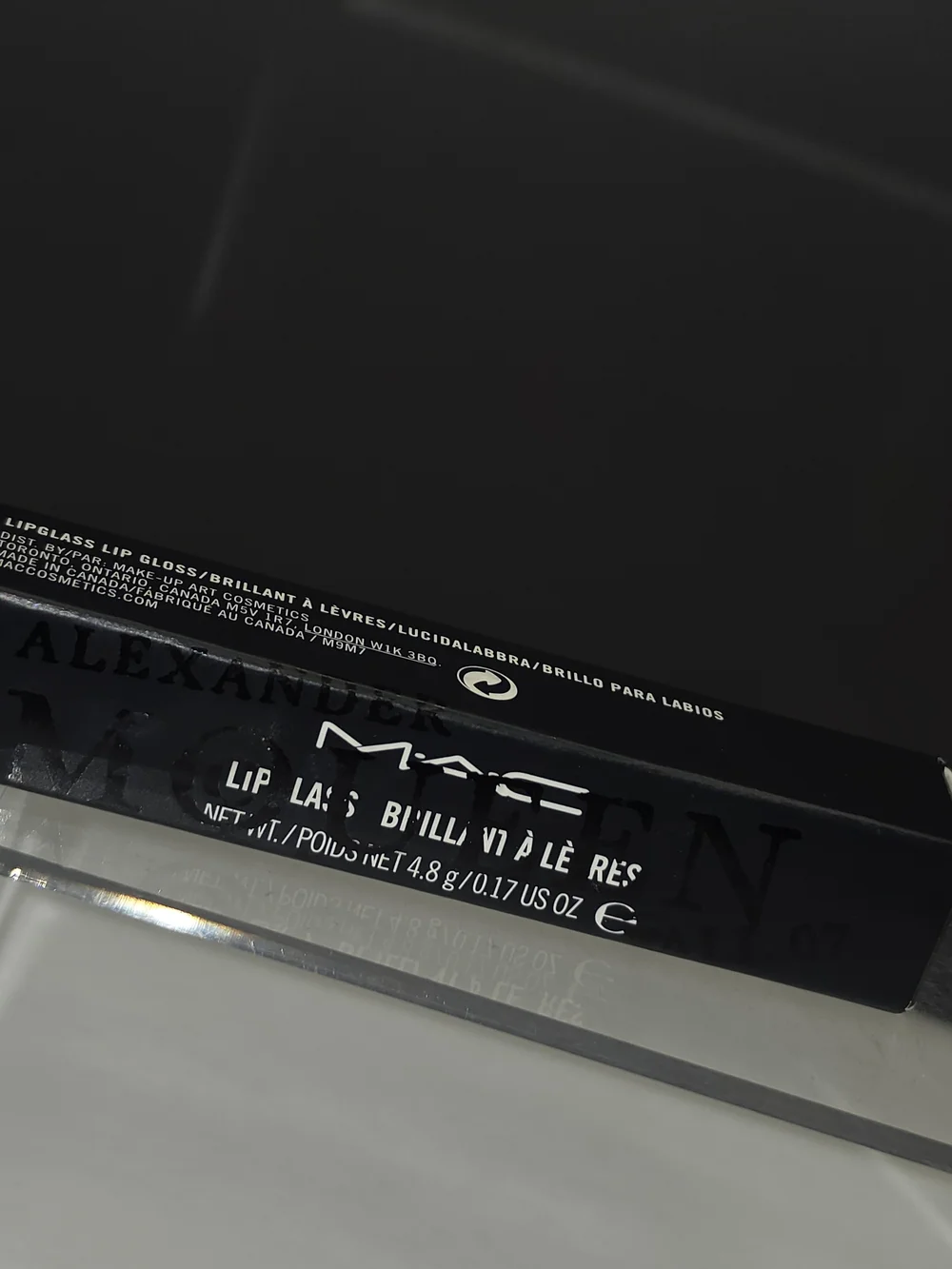 LIMITED EDITION Alexander McQueen for MAC LIPGLASS- 